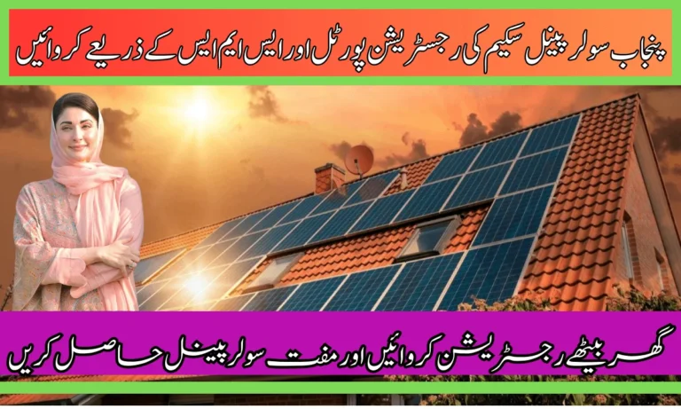 پنجاب سولر پینل سکیم کی رجسٹریشن پورٹل اور ایس ایم ایس کے ذریعےکروائیں