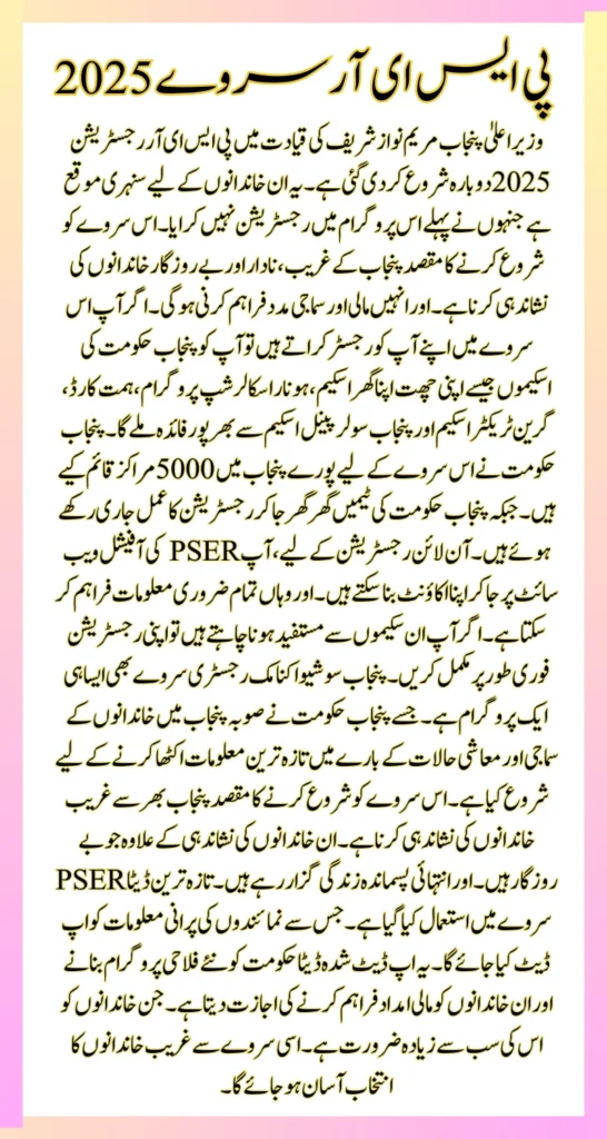PSER Survey 2025 Started