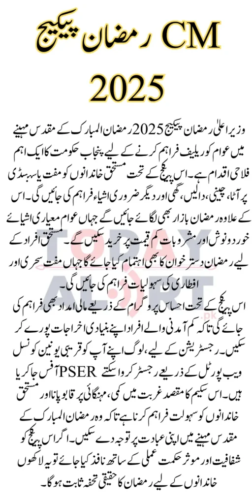CM Punjab Ramzan Package 2025 Verification For 10000