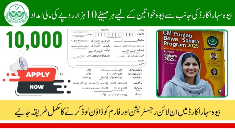 10000 PKR Grant For Widows In Punjab Through Bewa Sahara Card