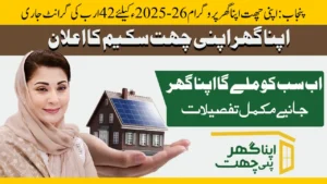 Punjab Govt Approves Rs. 42 Billion Grant  For Apni Chhat Apna Ghar Program 2025-26 - Here’s How To Apply?