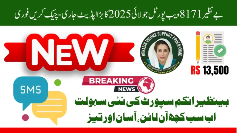BISP 8171 Web Portal July 2025 MegaAccess Launched to Check CNIC Eligibility and Payments Online