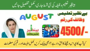 Benazir Taleemi Wazaif July 2025 Payment Re-Start, Check Amount, Children Eligibility & Full Process
