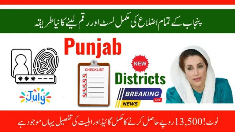 Punjab Districts BISP July 2025 Payments: Full District List, Eligibility & Collection Guide