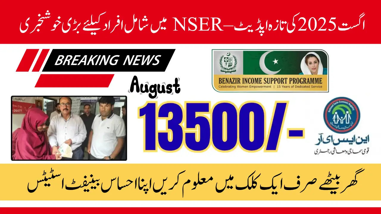 8171 Ehsaas Program NSER Survey Beneficiaries Status Insight with Latest Eligibility Finder August 2025